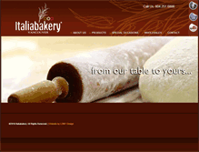 Tablet Screenshot of italiabakery.ca